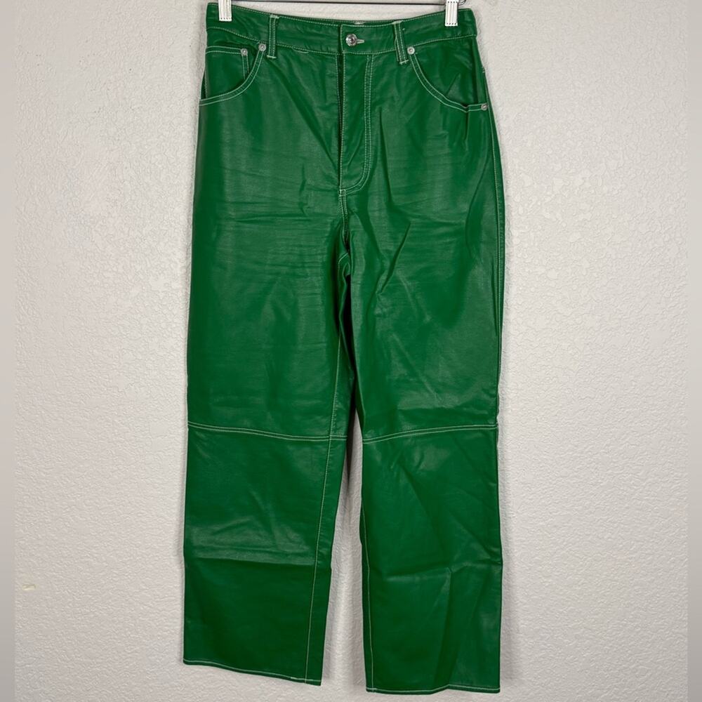 Free People The it Factor Vegan Pants in green Boho Hippie Pop of Color Goblin